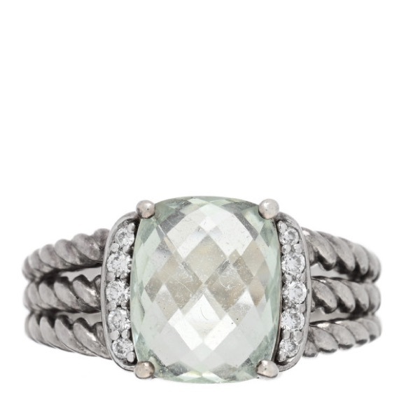 💯David Yurman Wheaton 10x8mm Prasiolite size 6 - Picture 8 of 16